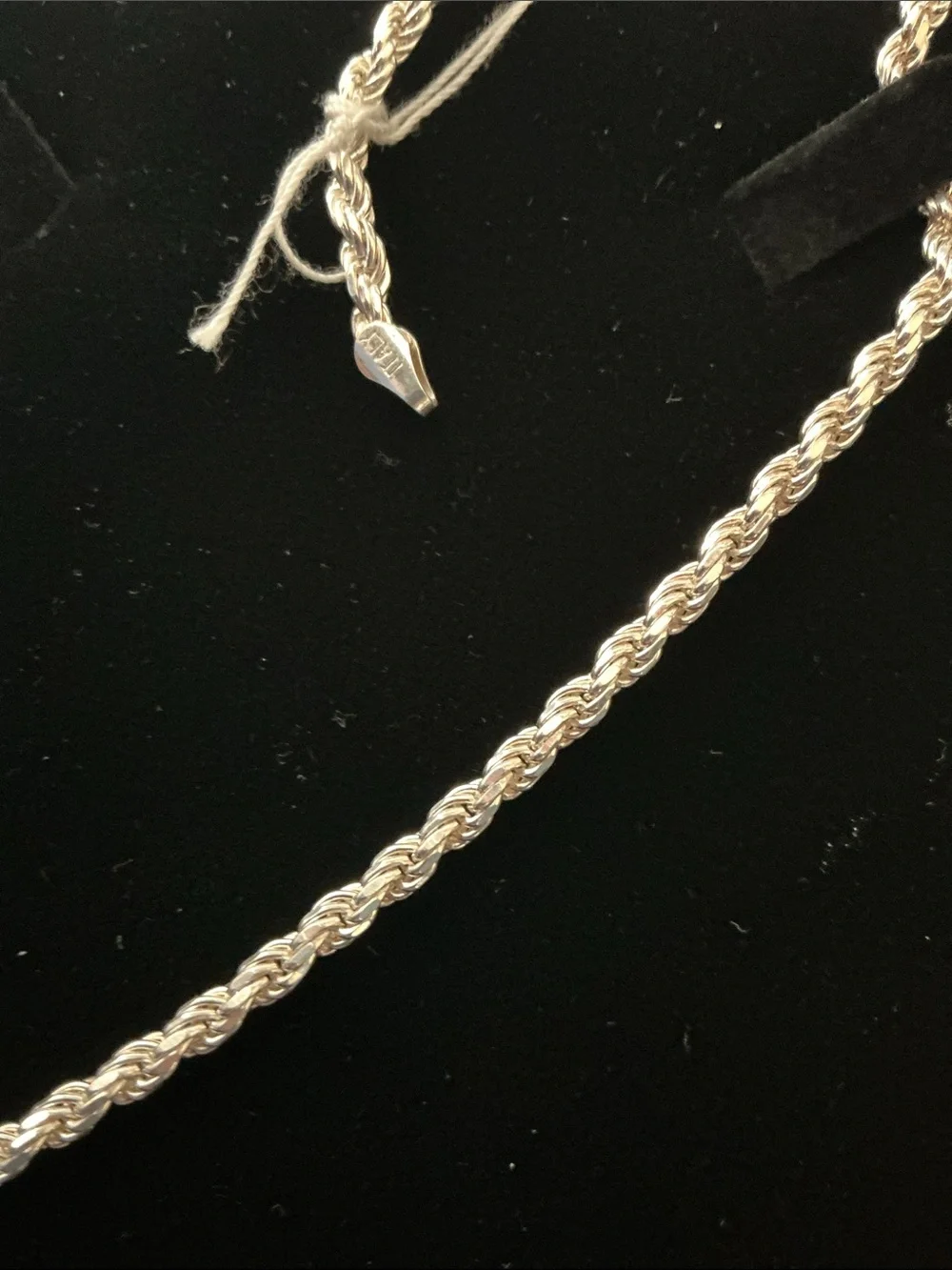 Sterling Silver Rope Chain Necklace - Silver